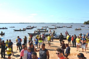Abertura do torneio Itaquipesca 2017, na Praia da Amizade, em Itaquiraí