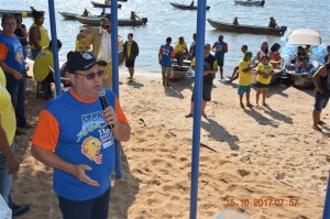 Prefeito Ricardo Fávaro faz discurso na abertura do torneio de pesca de Itaquiraí, Itaquipesca 2017