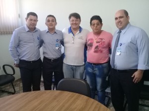 Prefeito Valdomiro recebeu Julio Lucca e integrantes da Gazin: Eliezer, Renan e Cleiton.