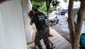 Policial quando se apresentou na Dam de Paranaíba (Foto: Pablo Nogueira, Interativo MS) 