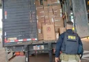 Motorista contratado em Mundo Novo é preso com 200 mil maços de cigarros ilegais na BR-163