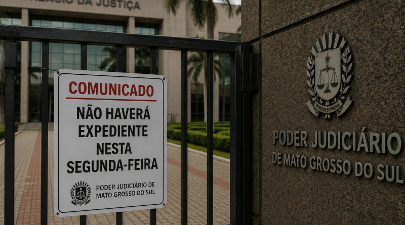 Não haverá expediente no Judiciário de MS nesta segunda-feira