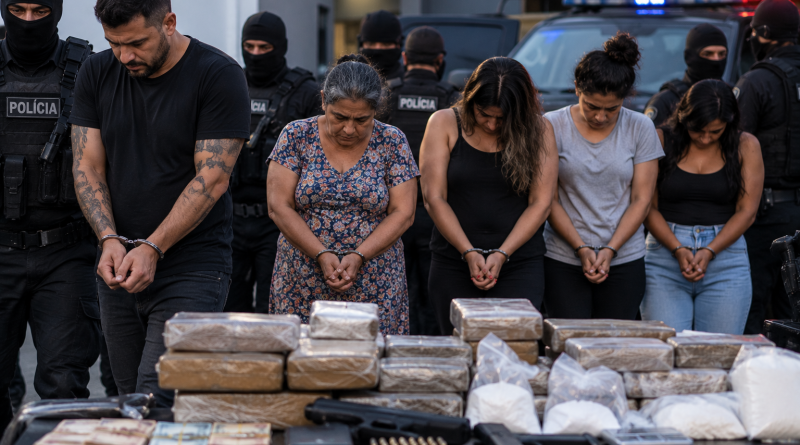 Comparsa de policiais, mãe, esposa e irmãs são presos por desviar drogas