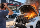 Carro pega fogo um mês após compra e revendedora tem que devolver R$ 25 mil para cliente