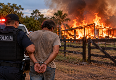 Homem é preso após incendiar chácara por discussão no pagamento de cerca
