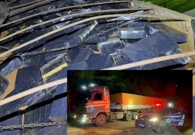 Carreta com quase 2 toneladas de maconha é apreendida em Mundo Novo