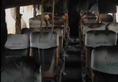 Carpinteiro é preso suspeito de colocar fogo em ônibus após briga com esposa